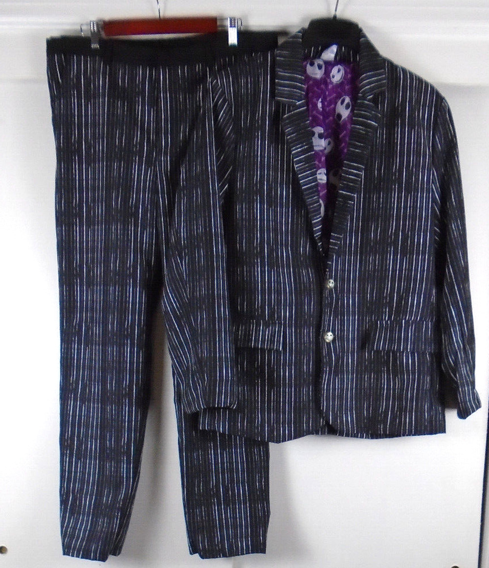 Nightmare Before Christmas Costume Mens Large Jack Skellington Adult No Bowtie